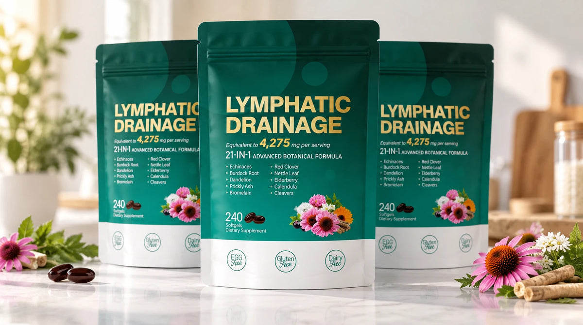 Trois sachets de 240 gélules molles pour le drainage lymphatique